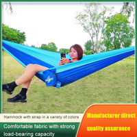Hamac de camping en nylon léger à la mode pour 2 personnes pour la chasse en plein air survie Portable jardin patio loisirs Parachute Design