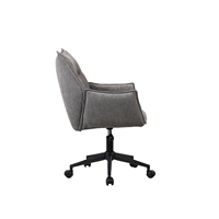 Chaise de bureau pivotante en tissu moderne Chaise de réunion rembourrée confortable à roulettes Mobilier contractuel pour le commerce et l'hôtellerie