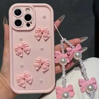 Coques de téléphone portable antichoc de luxe avec nœuds papillon, nouvelle mode pour filles et femmes, compatibles avec iPhone 17 Air 16 15 Plus Pro Max 14 13 11 X