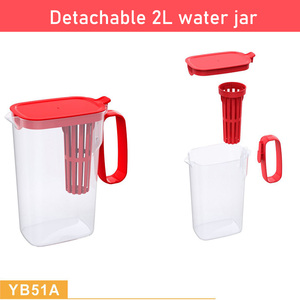 Bình nước 1.9L có nắp vòi và túi trà hoặc bộ lọc nước chanh cho bình nước bằng nhựa - Product Image 4