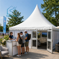 Tente de réception extérieure blanche de qualité supérieure avec structure en aluminium imperméable pour mariage et événements, à vendre