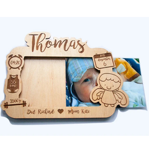 <span class=keywords><strong>Cadeau</strong></span> de douche de bébé cadre photo personnalisé pour nouveau-né bébé garçon pour les nouveaux parents <span class=keywords><strong>cadeau</strong></span> d'annonce de naissance de pépinière pour la fête des mères - Product Image 2