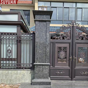 <span class=keywords><strong>Pilar</strong></span> Cuadrado de Granito con Diseño de Relieve Romano Estilo Europeo, Venta al Por Mayor de Fábrica, para Decoración de Puertas, Villas y Patios - Product Image 4