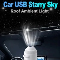 Mini projecteur USB ciel étoilé galaxie, veilleuse alimentée 360° °   Lampe de projection rotative HD pour plafond, chambre à coucher, toit de voiture, chambre d'enfant