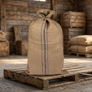Jute Burlap <b>Sack</b> Drawstring Closure Industrial Agriculture Packaging Bag Reusable Eco-Friendly <b>Hessian</b> Pouch - Product Image 1