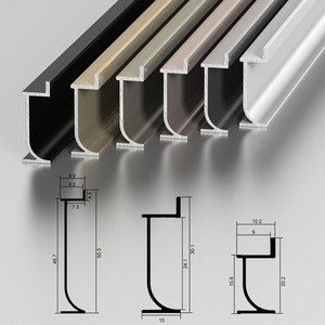 Plinthe encastrée en alliage d'aluminium 2cm 3cm, ligne de <span class=keywords><strong>coin</strong></span> murale invisible dissimulée, panneau mural métallique étanche et durable pour carrelage - Product Image 2