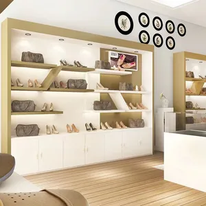 Haut de gamme mural étagère à chaussures multicouche femmes sac à main suspendu étagère présentoir magasin de détail meubles