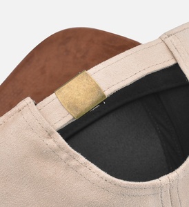 Casquettes en daim de bonne qualité, casquettes de baseball vintage bicolores pour hommes et femmes, casquettes de sport en daim vierges, taille réglable, casquettes personnalisées - Product Image 4