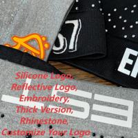 Gorro de Punto Transpirable con Forro de Satén, Personalizado con su Logotipo, Impresión de Silicona, Bordado, para Correr y Ciclismo