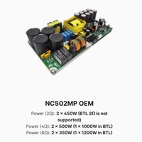 Amplificateur de puissance Hypex NC252mp/NC502mp Classe D 2x 250W Stéréo / 1x 500W Mono, carte amplificateur audio néerlandaise E671