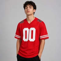 T-shirt à manches courtes rayé pour homme, col en V, jersey de football, impression personnalisée