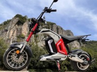 Scooter à deux roues avec pneus larges, batterie amovible 4000W 60V40AH, certifié EEC, avec siège pour adulte, 75KM/H