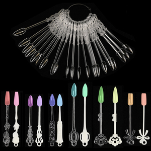 Faux ongles blancs à couverture complète pour présentation, doigts d'entraînement transparents pour la pratique du vernis gel - Product Image 1