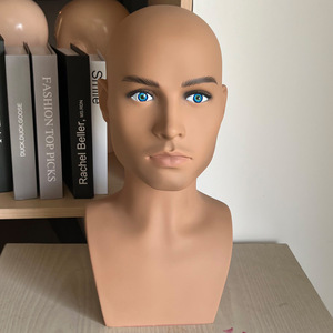 Maniquí de PVC de medio cuerpo para exhibición de pelucas, accesorios para fotografía y escaparates, estilo europeo-americano para <span class=keywords><strong>hombre</strong></span>, MCY - Product Image 4