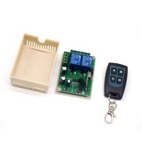 Control Remoto Universal Inalámbrico de Cuatro Canales, 12V, Aprendizaje de Código, 433, 92MHz, 315MHz, RF, Transmisor y Receptor para Puerta de Garaje