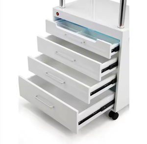 D Wholesale Salon Shop Equipment Carts Manicure Chair Beauty Salon Trolley Cart With Folding Lamp Salon Furniture Modern - Product Image 2
