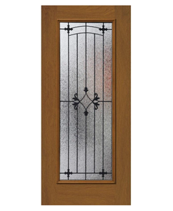 Inserts en fer forgé modernes <span class=keywords><strong>sur</strong></span> <span class=keywords><strong>mesure</strong></span> pour portes et fenêtres, avec verre de sécurité trempé ajouré. - Product Image 5