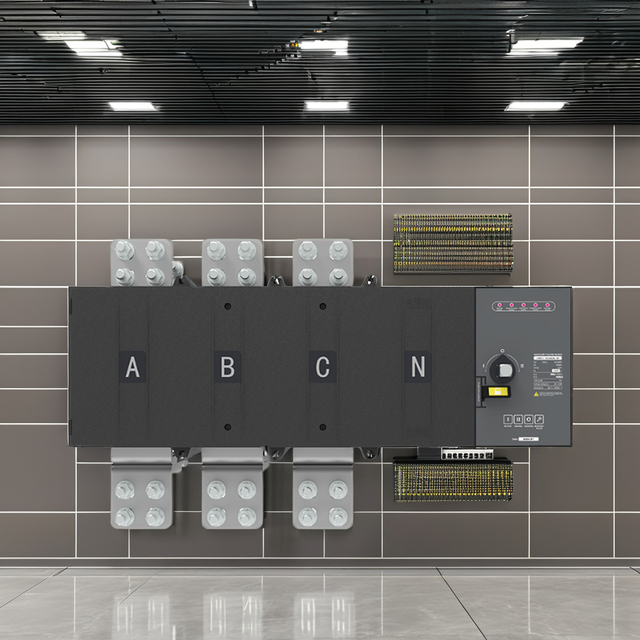 ATS 100A-1600A 3P/4P PC Class Intelligent Automatic Transfer Switch Dual Power Changeover Switch AC1000V Insulation 10kA