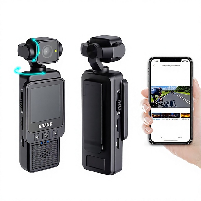 ZYKD 360-Rotating High-Definition 1080p Handheld Vibration-Resistant Action Camera Night Vision Wi-FiUltimate Portable Outdoor