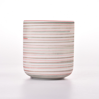 Pot à bougie cylindrique en céramique avec logo personnalisé pour les mariages et la décoration de la maison à Pâques
