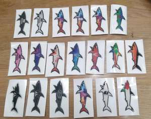 Autocollant 3D Requin Personnalisé Très Vendu, Résistant aux UV, Imperméable, Élégant, Thème Paul, Décorations DIY, Autocollant Dessin Animé - Product Image 2