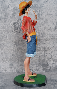 Super gran sonrisa sombrero de paja <span class=keywords><strong>Luffy</strong></span> <span class=keywords><strong>Anime</strong></span> figura de alta calidad 40,5 cm PVC artesanía una pieza animación acción personajes de dibujos animados - Product Image 5