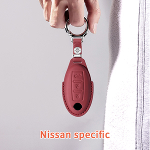 Housse/Sac pour clé de voiture en <span class=keywords><strong>cuir</strong></span>, compatible avec Nissan Sylphy, Qashqai, Teana, X-Trail, Tiida, Kicks et Murano de 14e génération classiques - Product Image 4