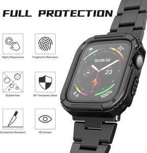 Nouveau boîtier de montre armure pour <span class=keywords><strong>Apple</strong></span> <span class=keywords><strong>Watch</strong></span> Series 10/9/8/7 protecteur d'écran 49mm 46mm 42mm <span class=keywords><strong>44mm</strong></span> 45mm 40mm étui pare-chocs Iwatch couverture - Product Image 4