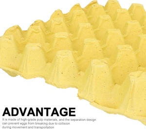 ถาดใส่ไข่กระดาษย่อยสลายได้เป็นมิตรกับสิ่งแวดล้อม 30 หลุม ทำจากเยื่อกระดาษ - Product Image 2