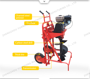 Fabrika kaynağı elektrikli toprak burgu kazmak sonrası delik Mini ekskavatör burgu matkap ağaç dikim makinesi - Product Image 3