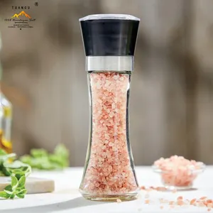 Atacado personalizado alta qualidade ajustável Shakers Manual Himalayan Salt Grinder E Pepper Mill Set