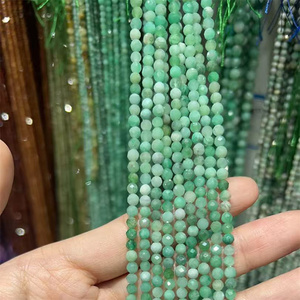 New Arrivals Semi-finished Product 4mm Strands Faceted Natur Green <strong>Emerald</strong> Healing Crystal Bracelets <strong>Beads</strong> for Sale - Product Image 3