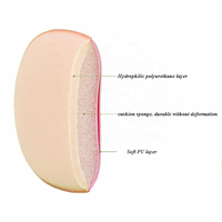Mini houppette de maquillage portable en forme de coussin d'air pour le visage, éponge de maquillage, mini houppette à poudre pour les doigts