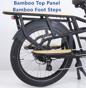 Vélo cargo électrique 24'' 50-55km <span class=keywords><strong>Shimano</strong></span> 7 vitesses Moteur arrière sans balais 48V 15AH Batterie lithium 250W Marchepieds en aluminium - Product Image 6