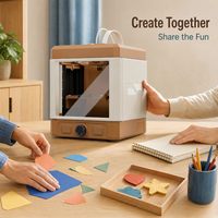 Imprimante 3D WandGo Series Brown pour la création artistique, machine d'impression 3D de bureau pour les projets à domicile, à l'école et en studio