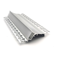 YG-B008 Profilé LED en aluminium encastrable pour éclairage linéaire discret, avec bride perforée haute densité pour intégration domotique