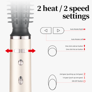 PRITECH फ़ैक्टरी 3-इन-1 प्रोफेशनल इलेक्ट्रिक हेयर रोटेटिंग हॉट एयर ब्लो ड्रायर ब्रश रोटेटिंग हेयर ड्रायर - Product Image 3