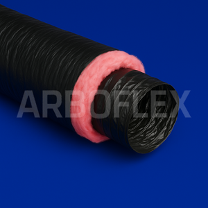 Производитель, хорошее качество, 8 дюймов, ПВХ, гибкий канал черного цвета, настенный, 1 год гарантии на графические аксессуары для HVAC - Product Image 1