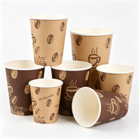 Gobelet en papier à paroi simple, design anti-fuite, logo personnalisé, gobelet jetable pour boissons, différentes tailles disponibles