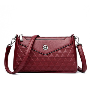 New Trend Fashion Soft PU Women's Single Shoulder Crossbody Bag Solid Color Medium <b>Square</b> Bags Messenger Women Handbags Ladies - Product Image 1