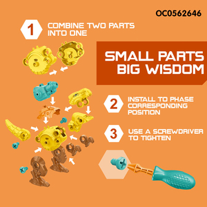 Stem toys-producto educativo de plástico, ensamblaje de dinosaurios - Product Image 3