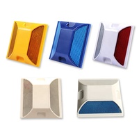 Marqueur de chaussée en plastique ABS jaune réfléchissant pour rue, résistant aux UV et à longue durée de vie, type œil de chat