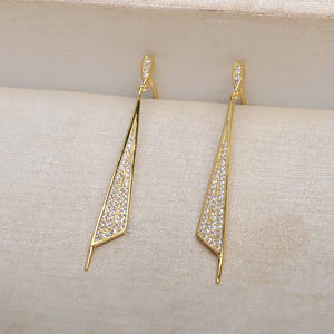S925 <b>Silver</b> Tassel <b>Earrings</b> with 8-13 <b>Pearl</b> Female DIY Crystal <b>Earrings</b> 4342 with Empty Support Accessories Personalized Design - Product Image 1