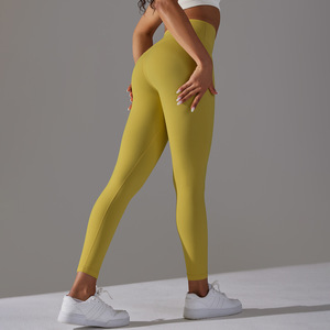 Sbart Pantalones de yoga para mujer Sin línea vergonzosa Cintura alta Absorbente de sudor Deportes Fitness Ropa de yoga - Product Image 1