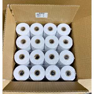 Étiquettes thermiques directes imperméables 100 % pâte de bois 57 mm x 50 mm pour reçus de supermarché, caisses enregistreuses et ventes en guichet automatique - Emballage personnalisé - Product Image 1