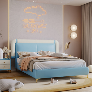 Luxus Mädchen Prinzessin Schlafzimmer möbel Holz Set Kinder Hochbett rahmen Voll metall betten Queen Size - Product Image 6