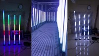 Tubo LED RGB 360 con Control Inalámbrico por Software DMX512 IP65, Luz Matricial de Alto CRI 90