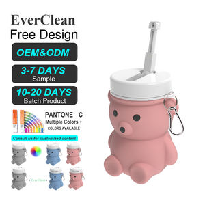 Bouteille de <span class=keywords><strong>baignoire</strong></span> à buse rétractable de 300ml, conception mignonne de dessin animé portable - Product Image 2