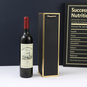 Đầy đủ màu sắc bán buôn tùy chỉnh kích thước Logo Chất lượng cao xách tay đóng gói quà tặng với cửa sổ Túi giấy cho chai rượu vang - Product Image 4