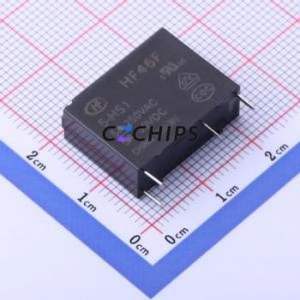 HF46F/005-HS1 Power Relay Through hole,7x20.5mm Relay 5V 1 Normally Open: 1A (SPST-Normally Open)::: 4 5A-30VDC/5A-250VAC - Product Image 1